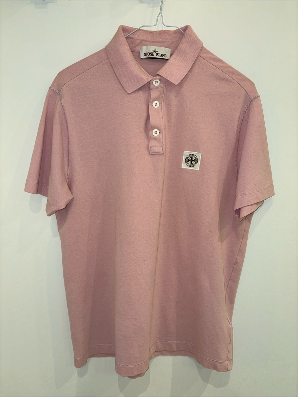 Stone Island Dusty Pink Short Sleeve Polo